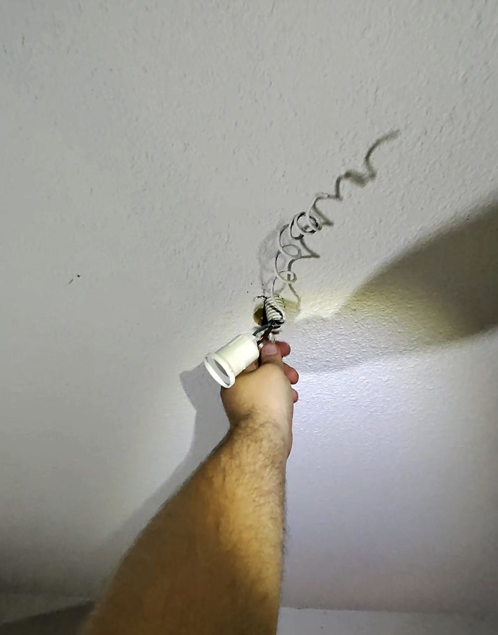 Câblage de la douille avant intervention